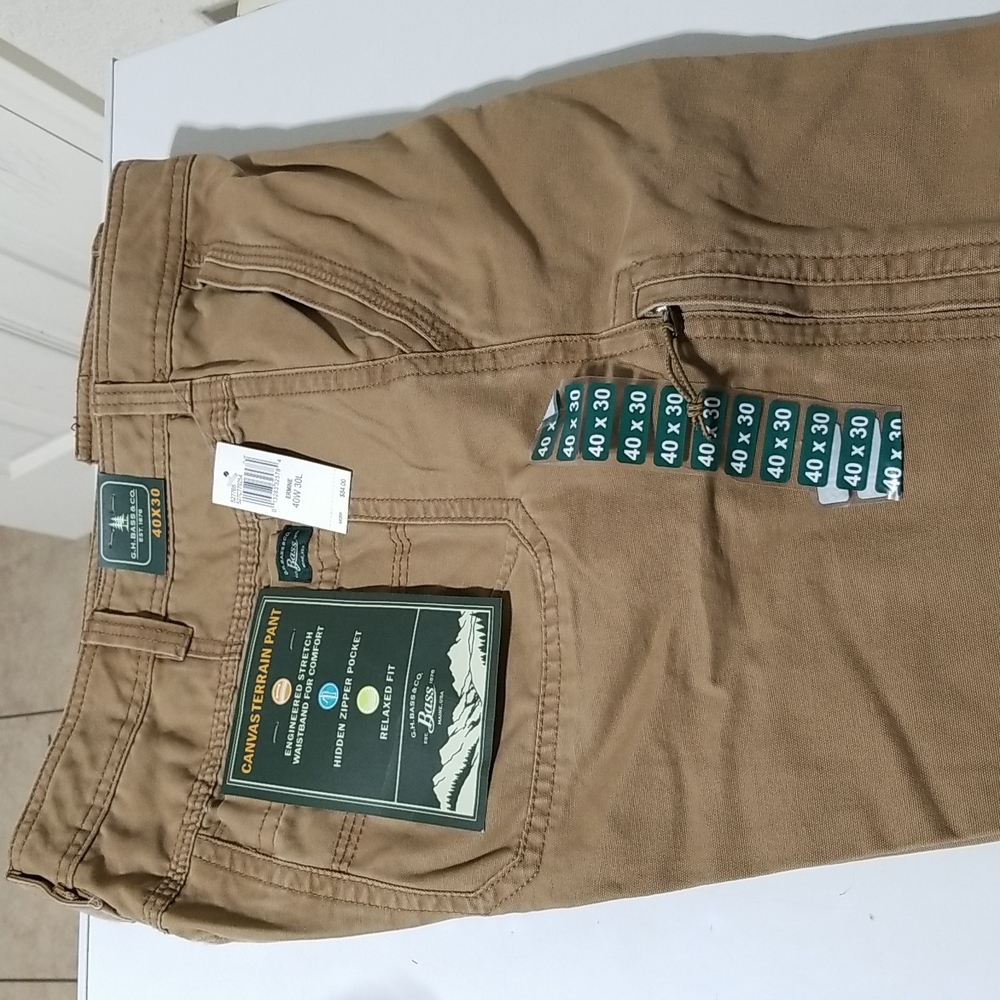 G.H.Bass Canvass Terrain pants, Color: Ermine Size: Various